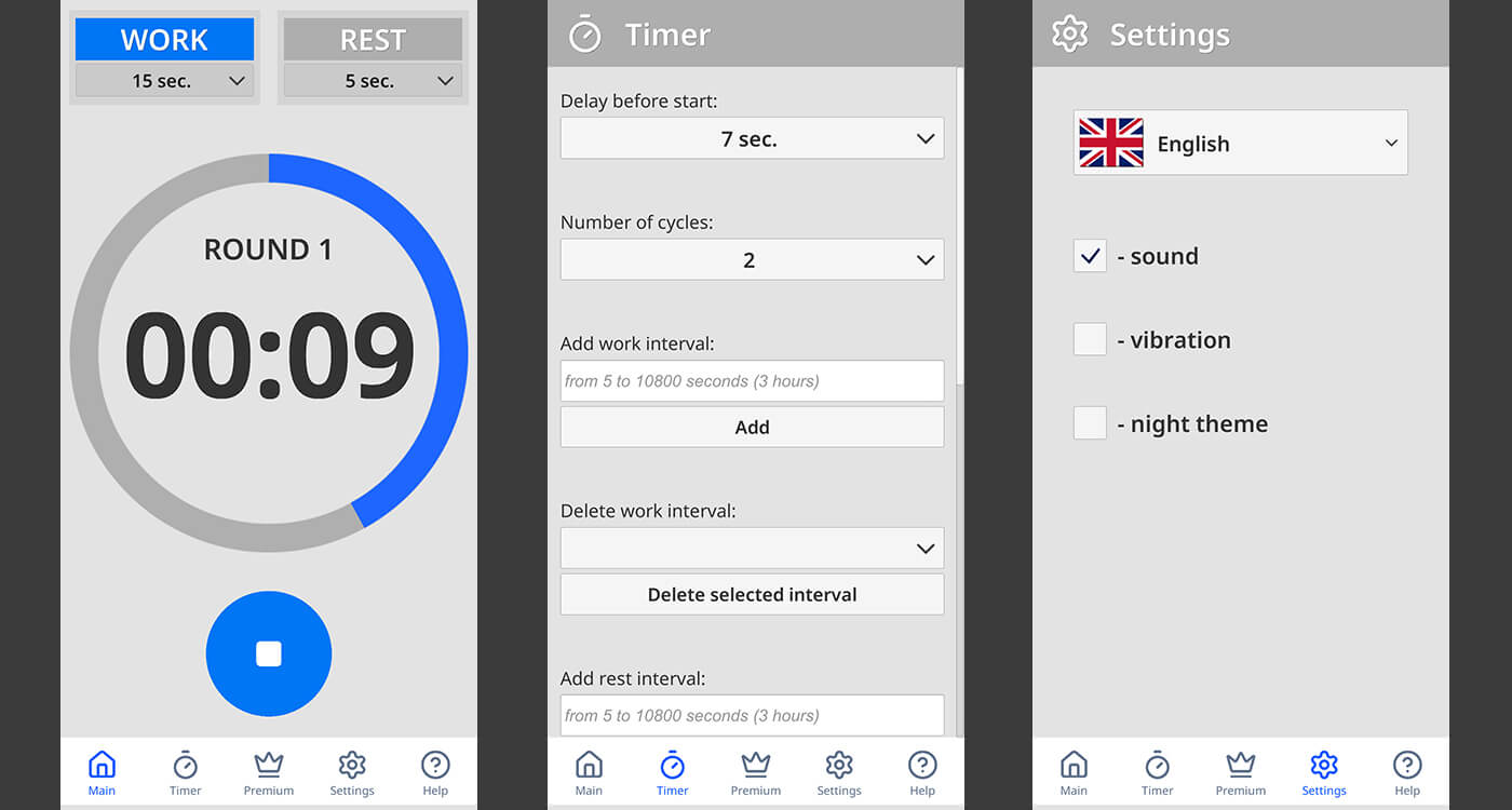 वर्कआउट, काम और पोमोडोरो के लिए सरल इंटरवल टाइमर | Easy Cyclic Timer