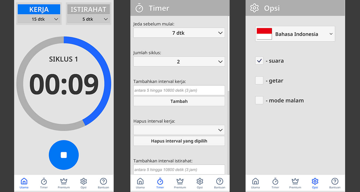Timer interval sederhana untuk olahraga, kerja, dan Pomodoro | Easy Cyclic Timer