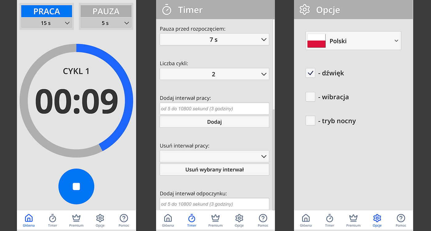 Prosty timer interwałowy do treningu, pracy i Pomodoro | Easy Cyclic Timer