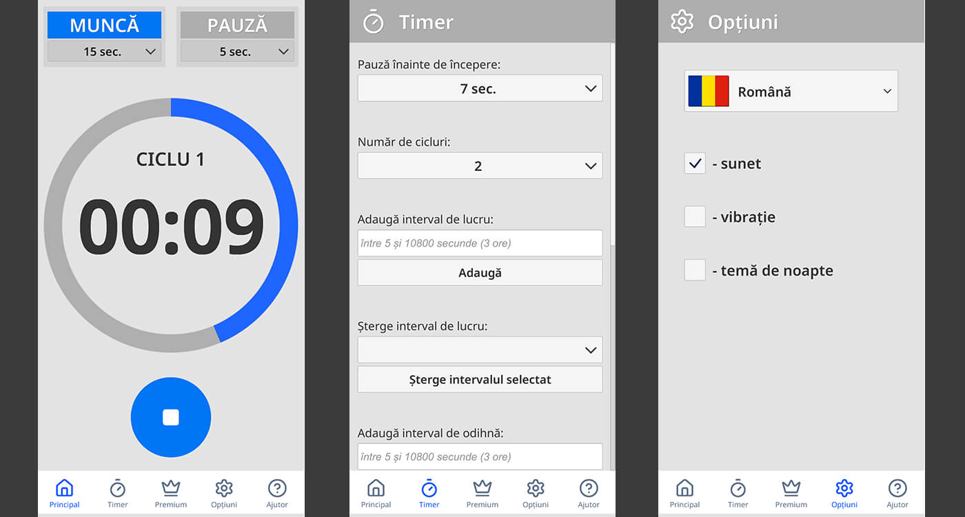 Cronometru simplu cu intervale pentru antrenament, muncă și Pomodoro | Easy Cyclic Timer