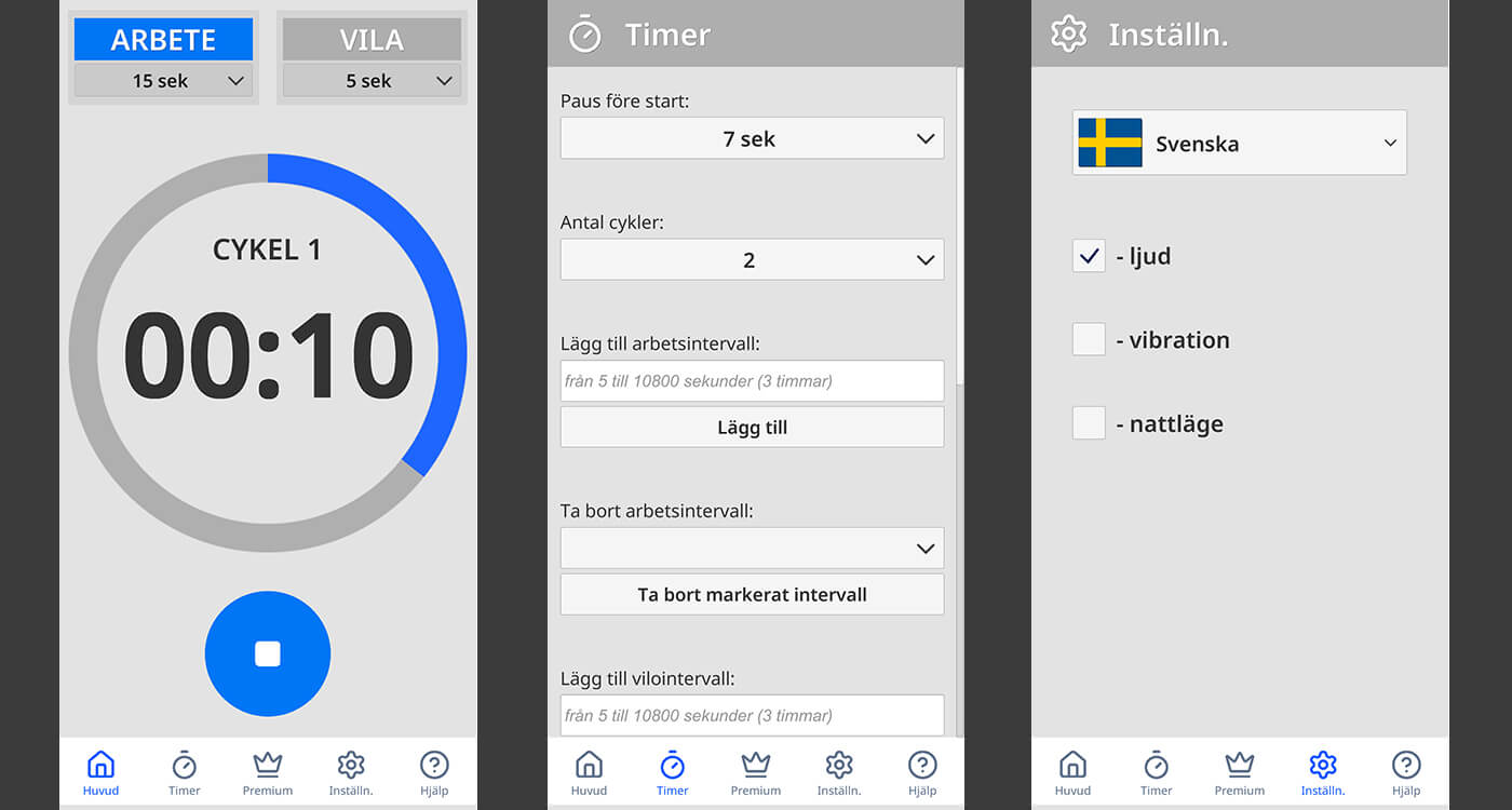 Enkel intervalltimer för träning, arbete och Pomodoro | Easy Cyclic Timer