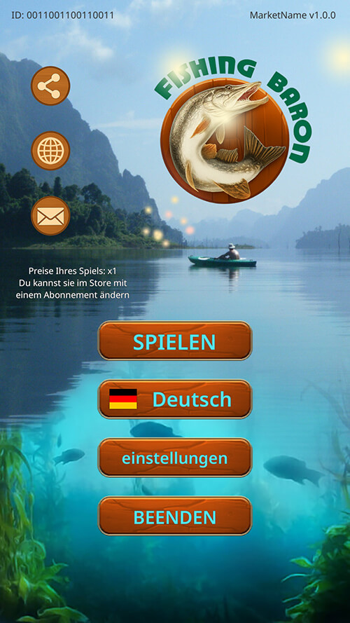 Erster Bildschirm von Fishing Baron