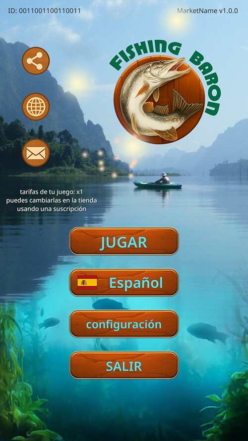 Primera pantalla de Fishing Baron