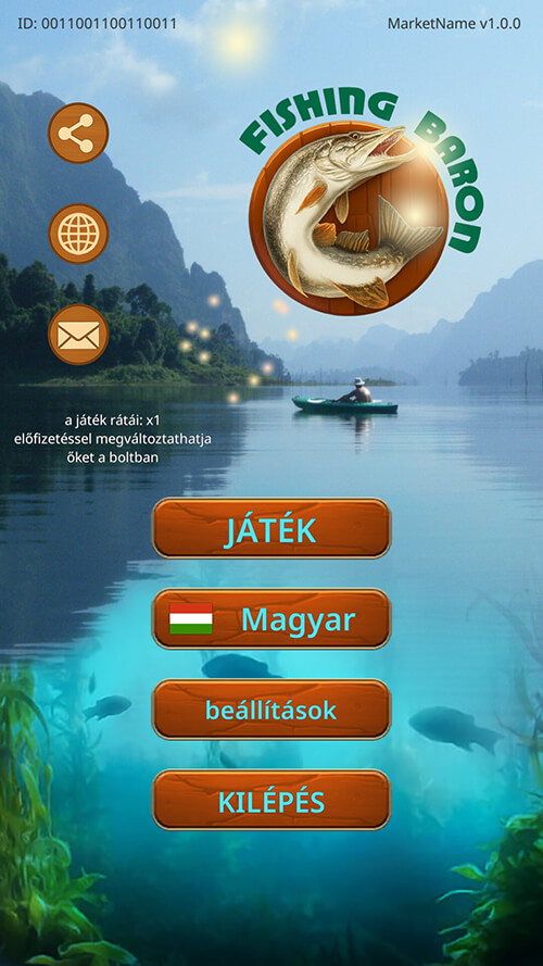 Fishing Baron első képernyője