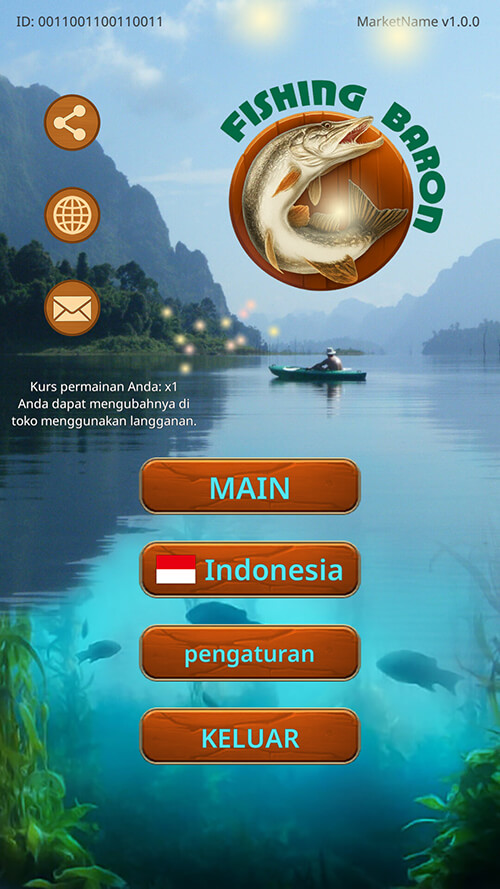 Layar pertama Fishing Baron