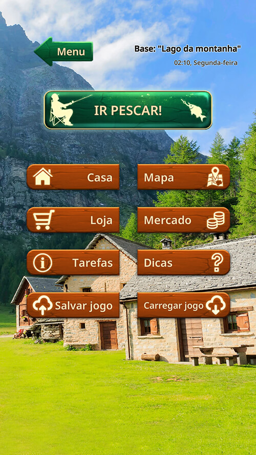 Base de pesca no jogo Fishing Baron