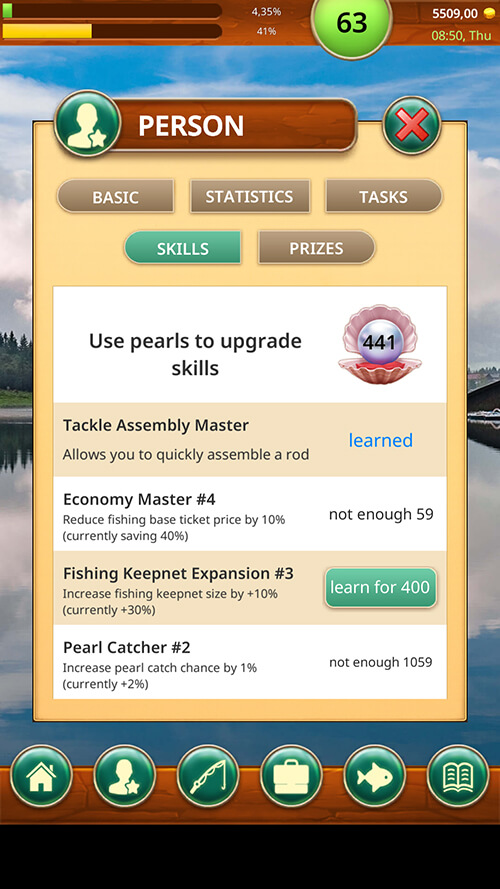Fishing Base in Fishing Baron game
