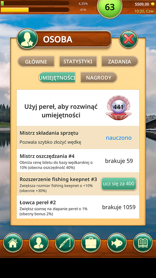 Baza wędkarska w grze Fishing Baron