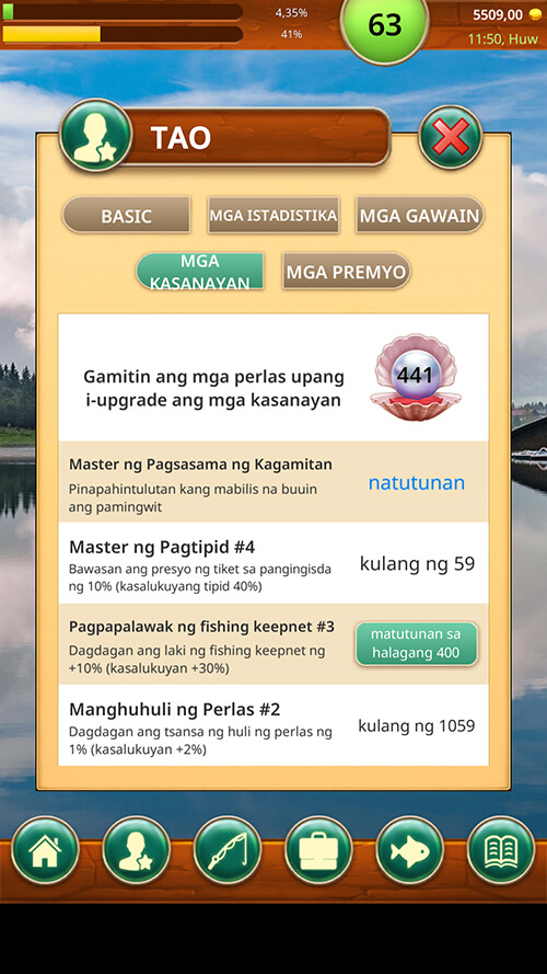 Fishing base sa laro ng Fishing Baron