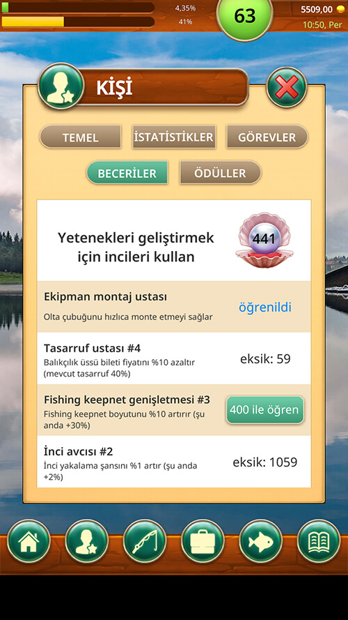 Fishing Baron oyununda balıkçılık üssü